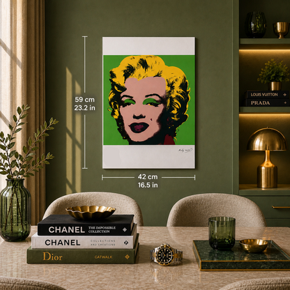 Andy Warhol Marilyn Monroe (Groen & Geel) Lithografie Arches 300gsm 42x59 cm