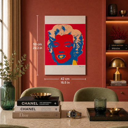 Andy Warhol Marilyn Monroe (Rood & Blauw) Lithografie Arches 300gsm 42x59 cm