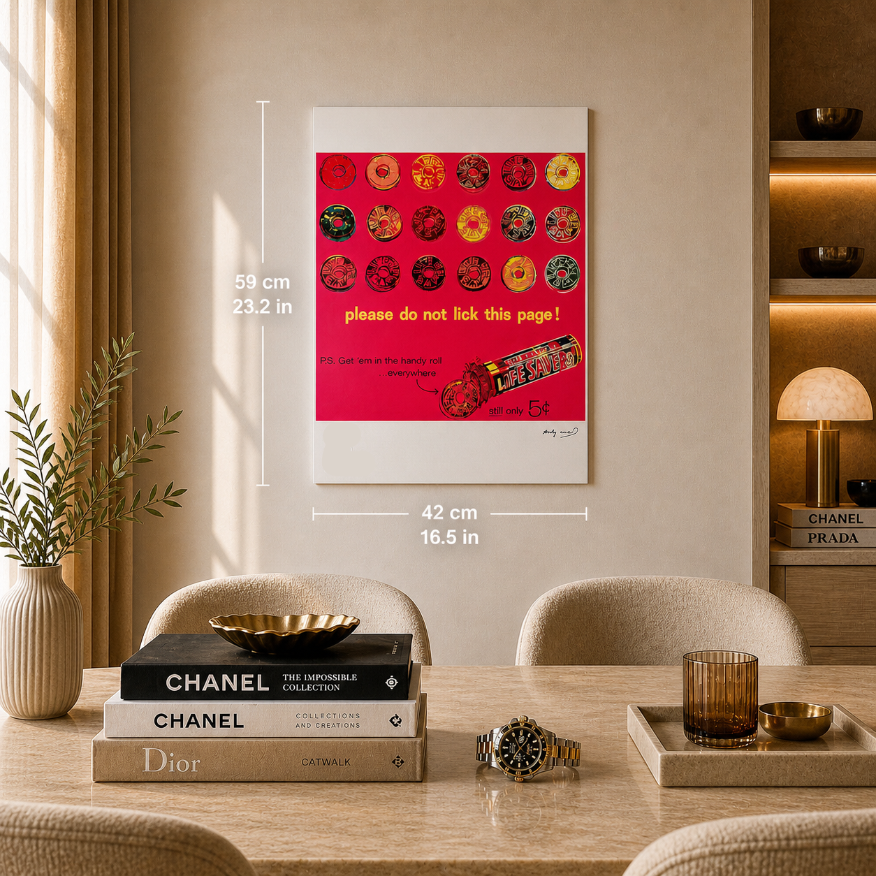 Andy Warhol Lifesaver Lithografie Arches 300gsm 42x59 cm