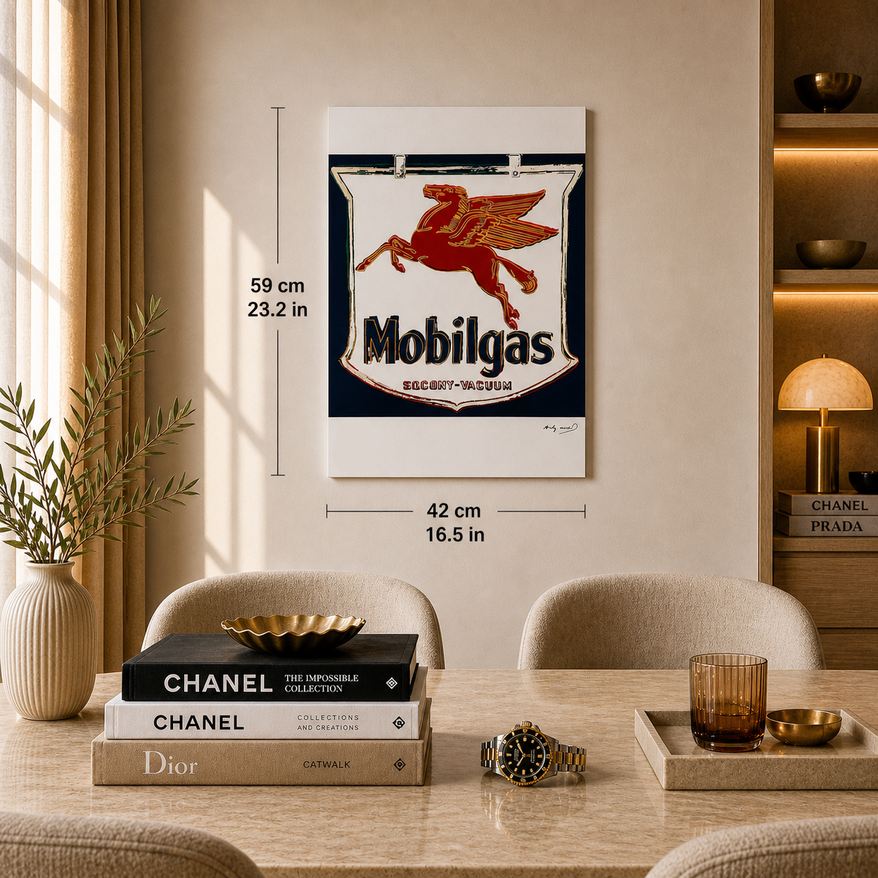 Andy Warhol Mobilgas Lithografie Arches 300gsm 42x59 cm