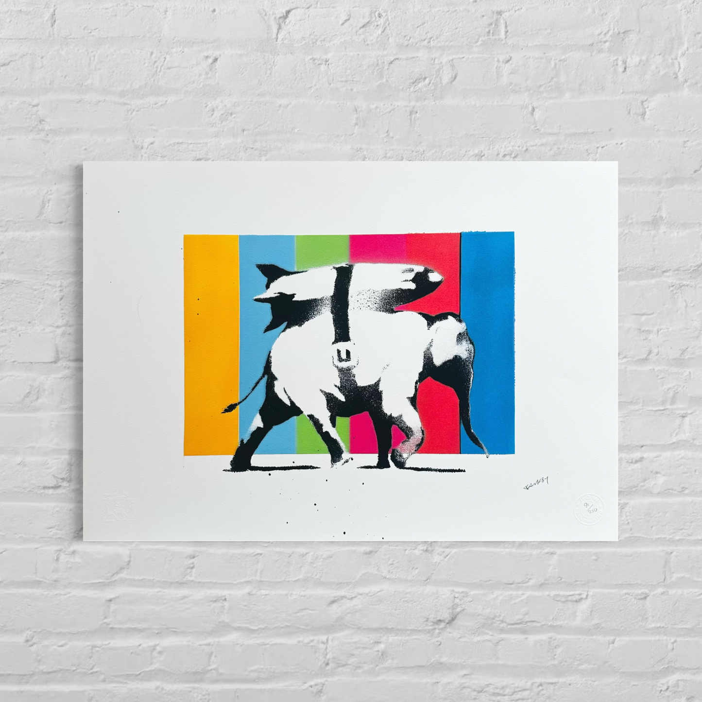 Banksy Heavy Weapons (Multicolor) Lithografie Arches 300gsm 42x59 cm