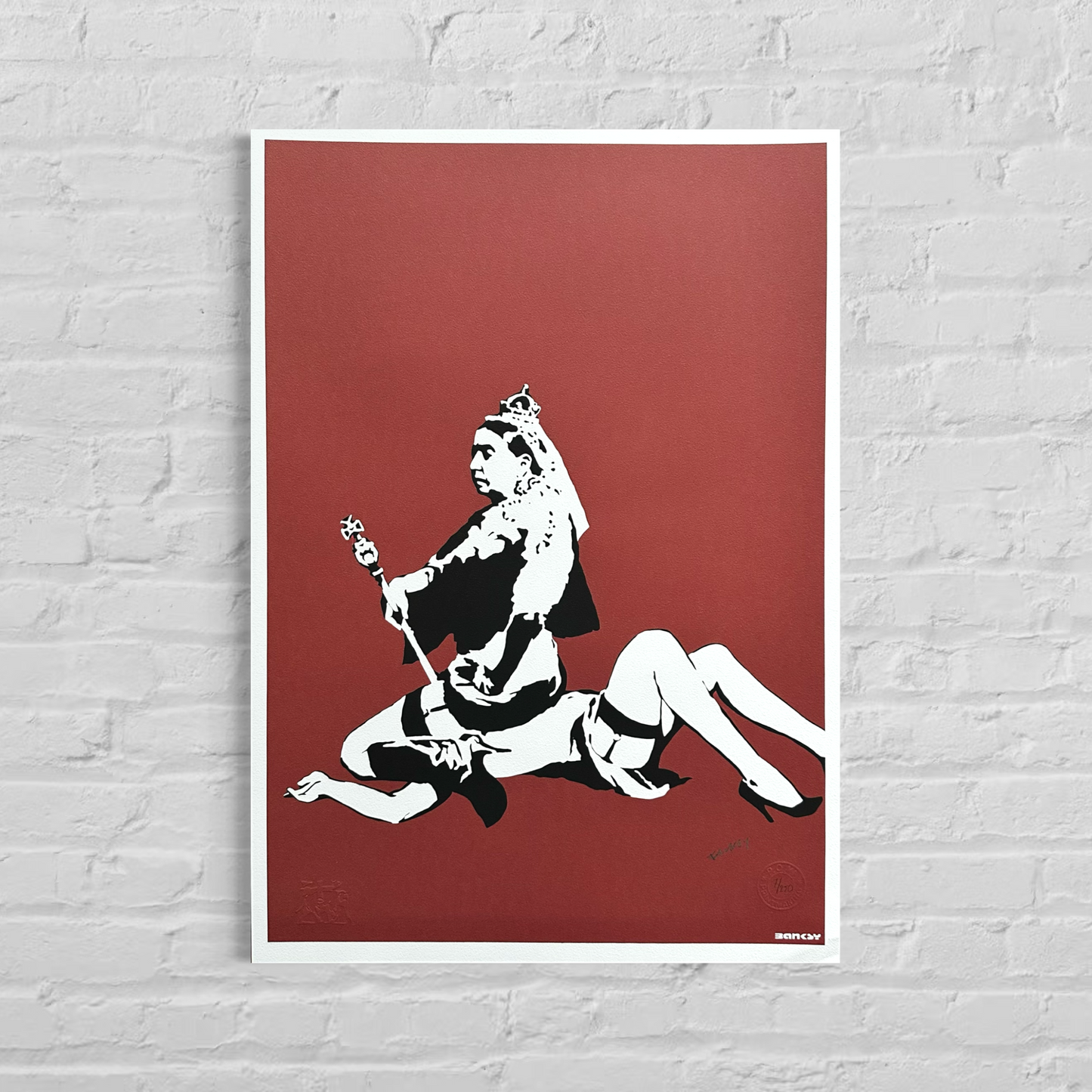 Banksy Queen Vic Lithografie Arches 300gsm 42x59 cm