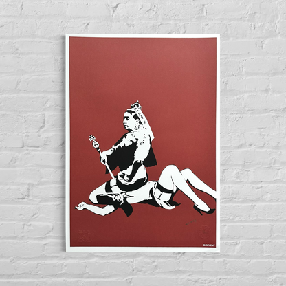 Banksy Queen Vic Lithografie Arches 300gsm 42x59 cm