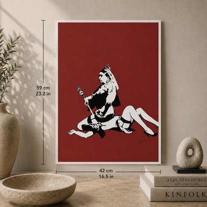 Banksy Queen Vic Lithografie Arches 300gsm 42x59 cm