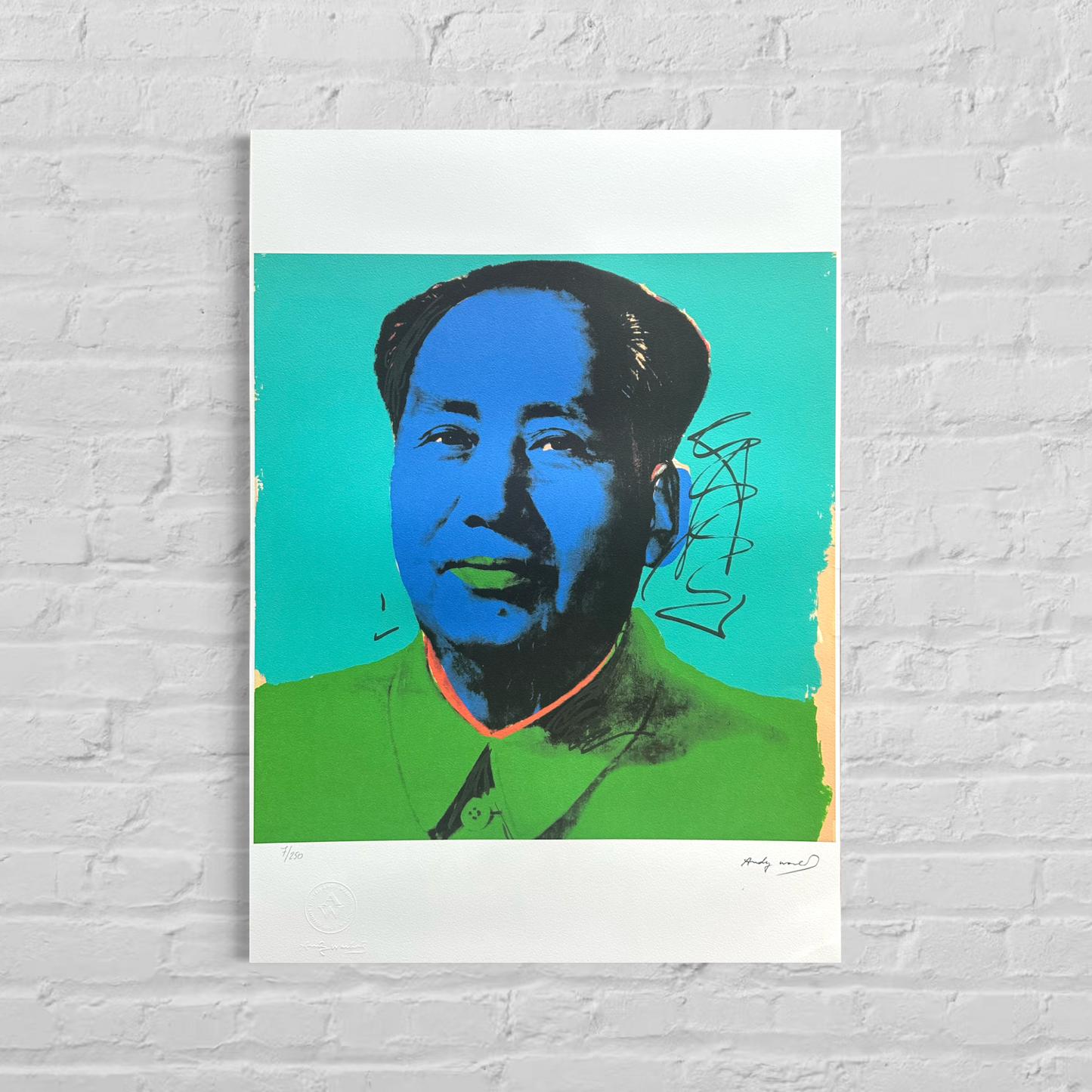 Andy Warhol Mao (Turquoise & Blue Edition) Lithografie Arches 300gsm 42x59 cm