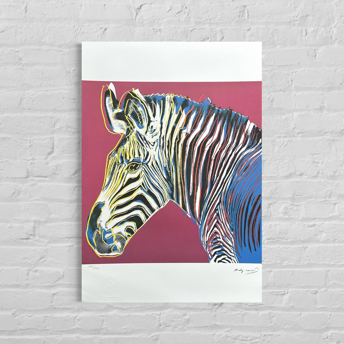 Andy Warhol Zebra (Dieren) Lithografie Arches 300gsm 42x59 cm