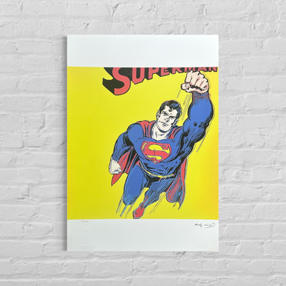 Andy Warhol Superman (Geel) Lithografie Arches 300gsm 42x59 cm