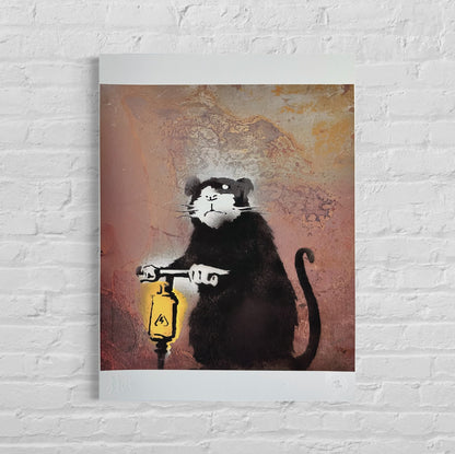 BANKSY Roadwork rat
