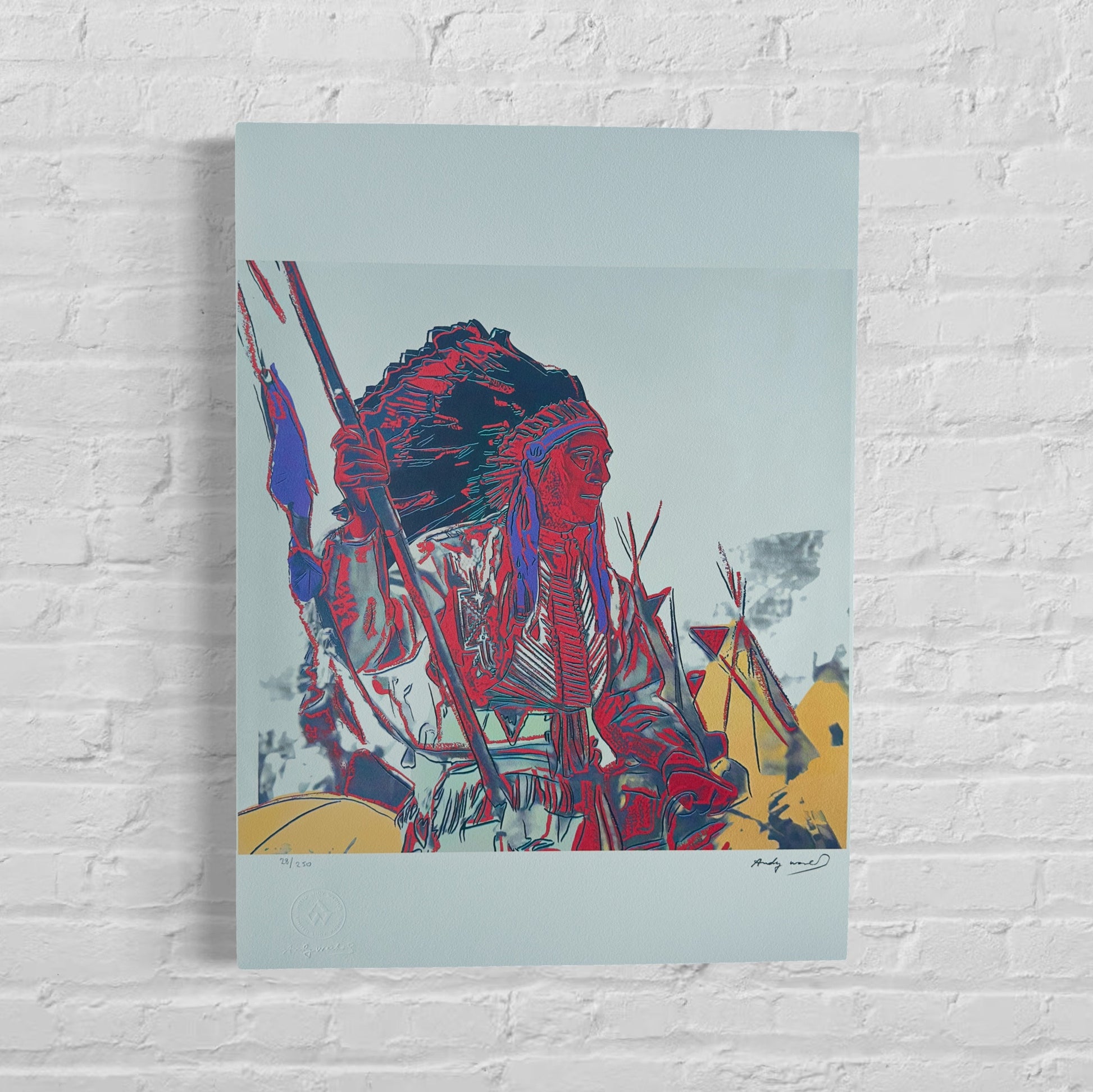 ANDY WARHOL War bonnet indian