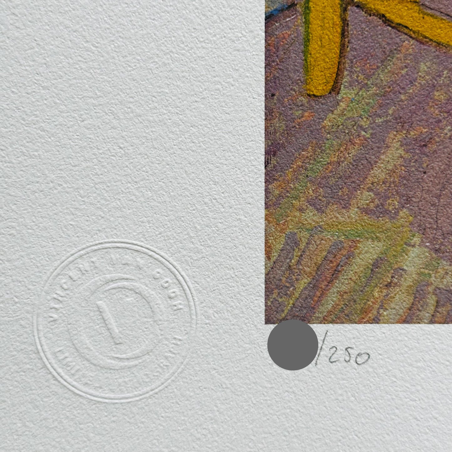 Genummerde editie VINCENT VAN GOGH "De slaapkamer" Gesigneerd - Certificaat - Limited lithografie - Nederlandse kunstenaar - after