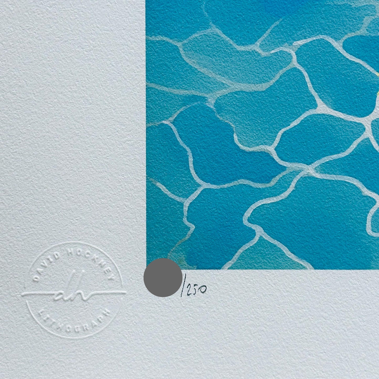 Genummerde editie DAVID HOCKNEY - Zwembad met mensen - Certificaat - Limited lithografie - muurdecoratie - after